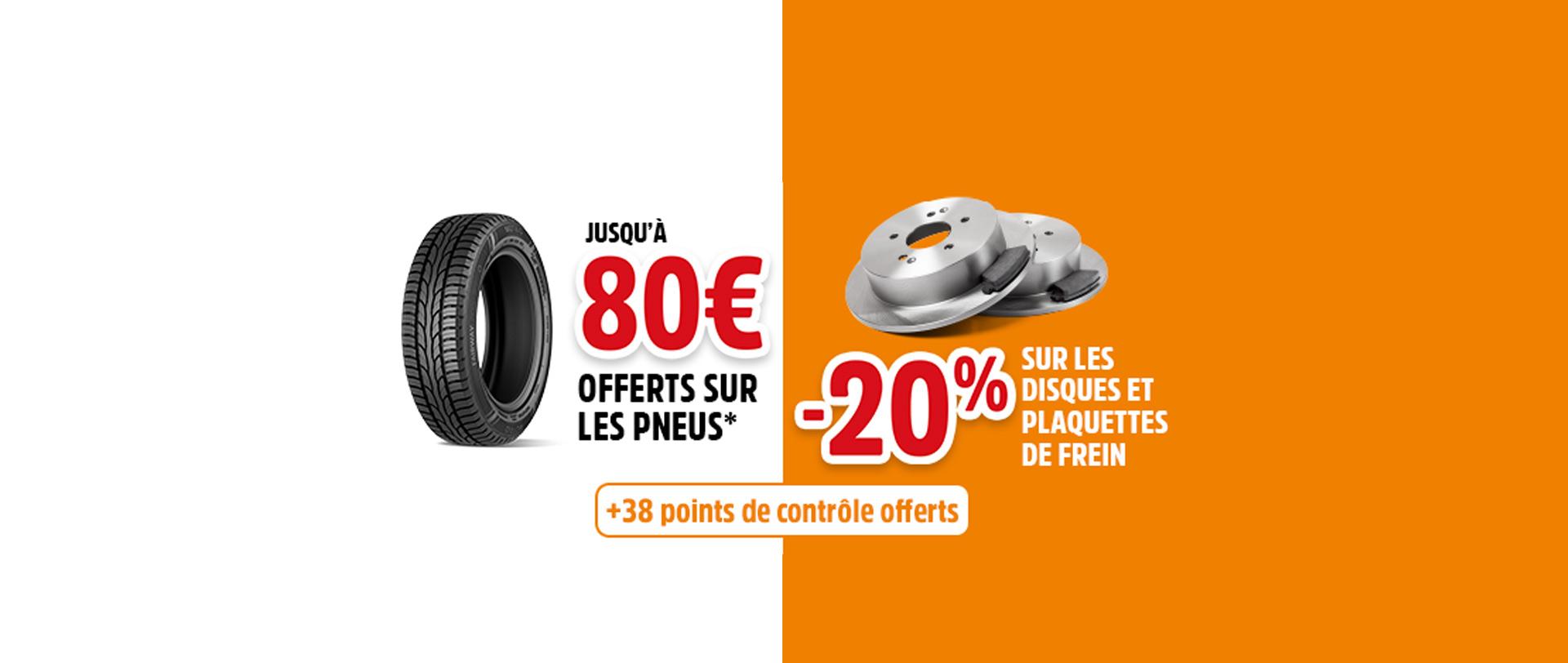 Jusqu'à 80€ offerts et 20% de remise