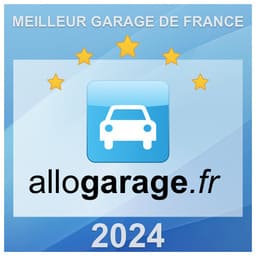 Badge meilleur garage 2024 par allogarage.fr